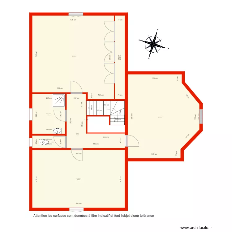 BI 3351 &eacute;tage c&ocirc;t&eacute;. Plan de 