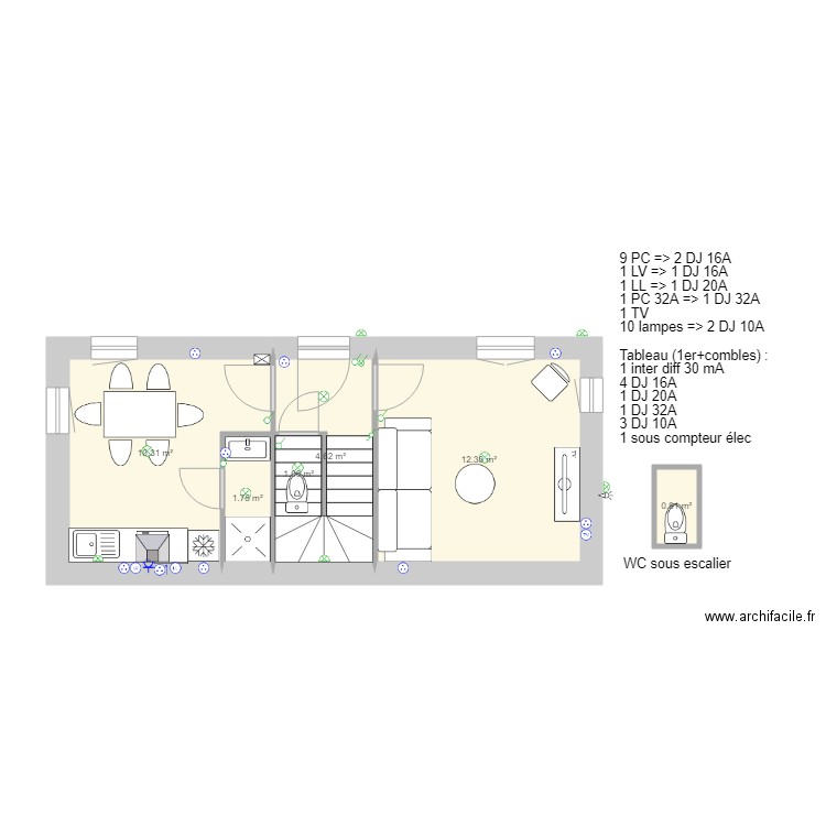 Duplext Etage 1 Elec. Plan de 0 pièce et 0 m2