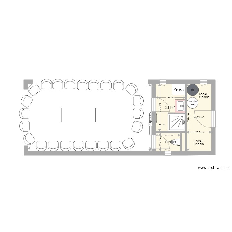 mimbaste annexe piscine. Plan de 0 pièce et 0 m2