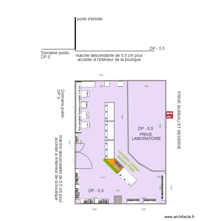 BARRE DE CHOCOLAT avant travaux. Plan de 0 pièce et 0 m2