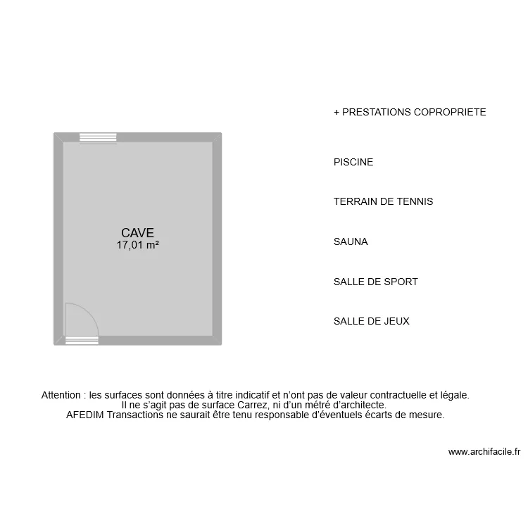 BI 9043 CAVE EF. Plan de 