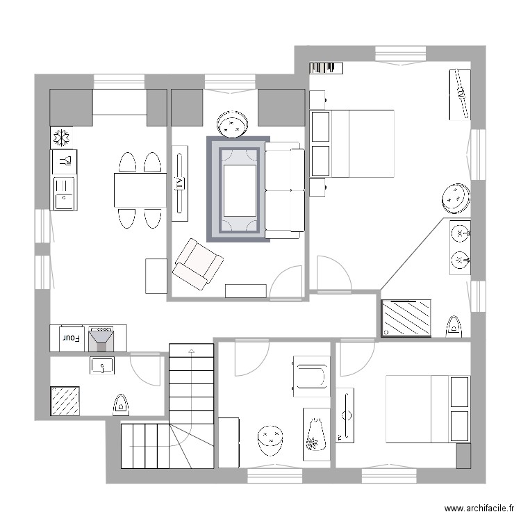 projet 1 etage evry. Plan de 0 pièce et 0 m2