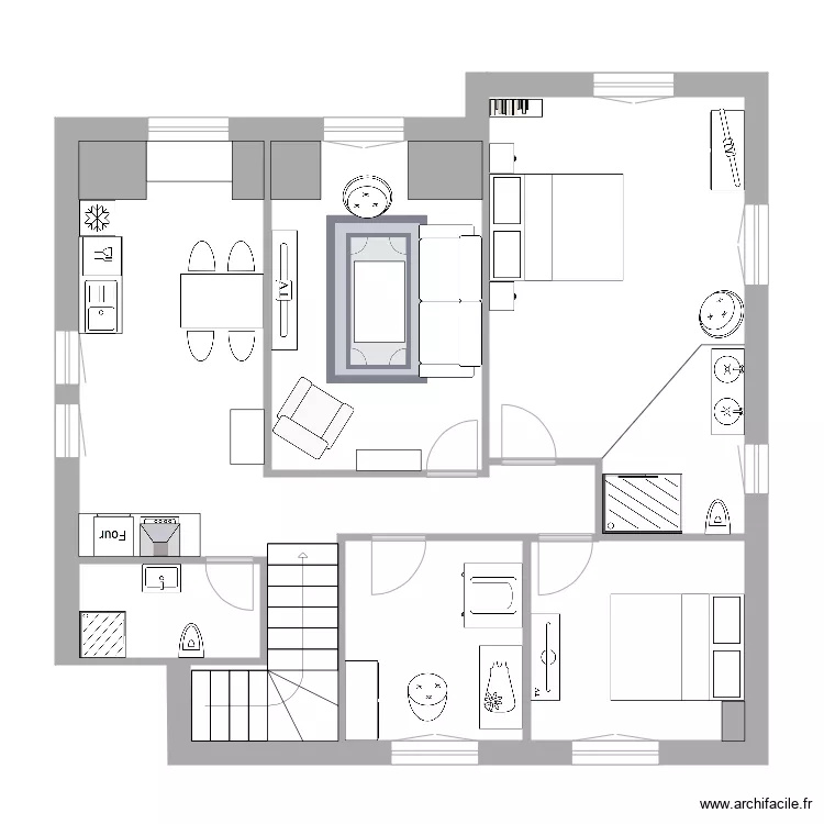 projet 1 etage evry. Plan de 