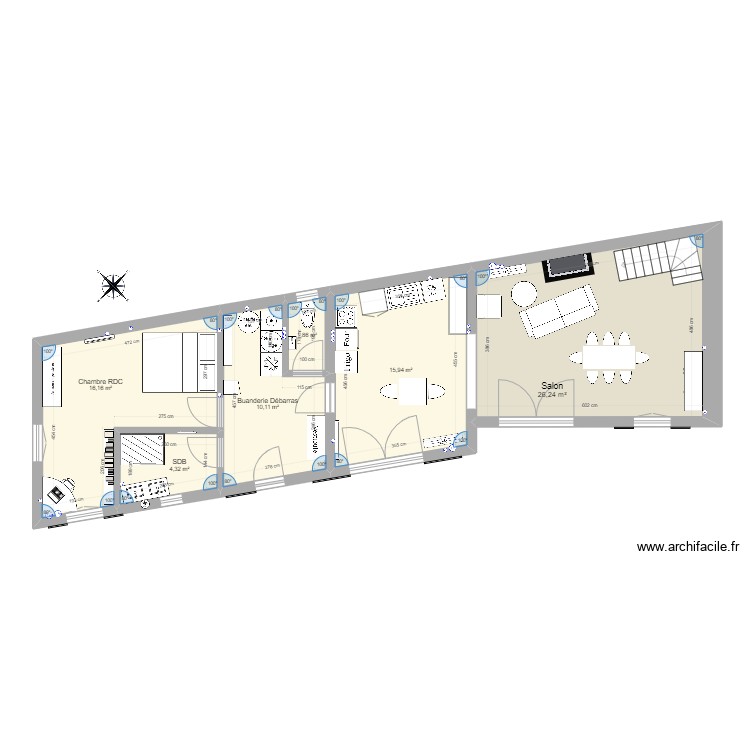 Patis Maison Fernand 3 chambres V2. Plan de 0 pièce et 0 m2