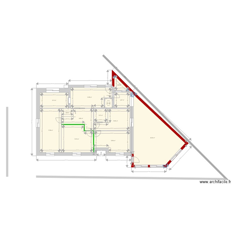 Projet agrandissement VO1. Plan de 0 pièce et 0 m2