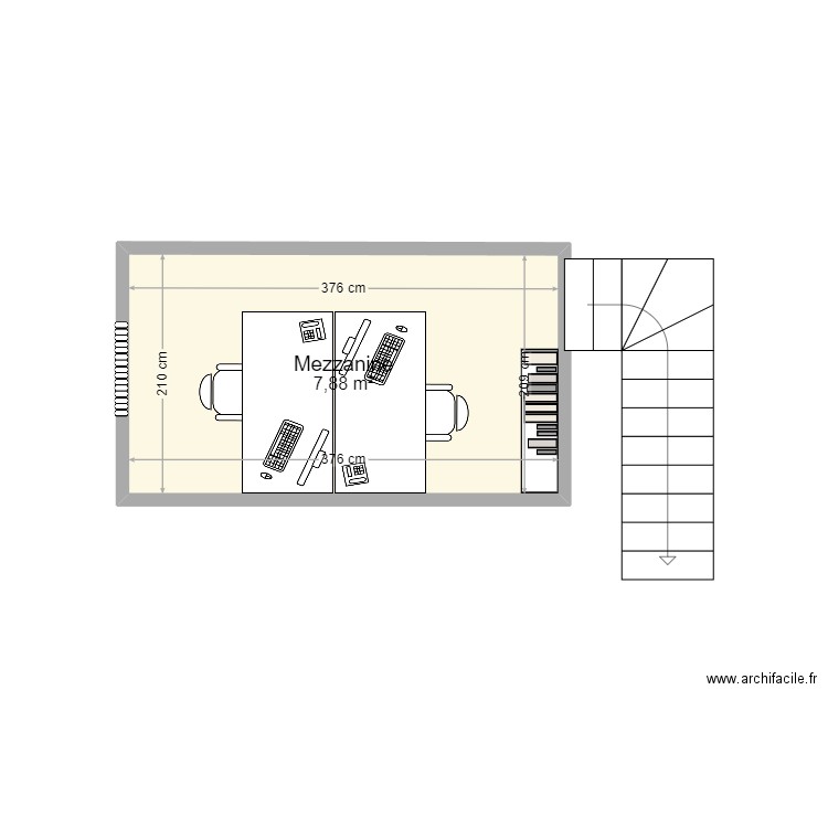 Fleurs mezzanine. Plan de 0 pièce et 0 m2