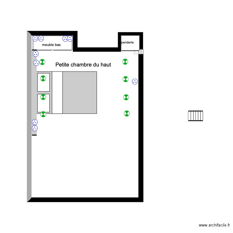 Pourville petite chambre. Plan de 0 pièce et 0 m2