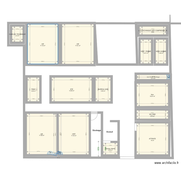 cab plan initi. Plan de 0 pièce et 0 m2