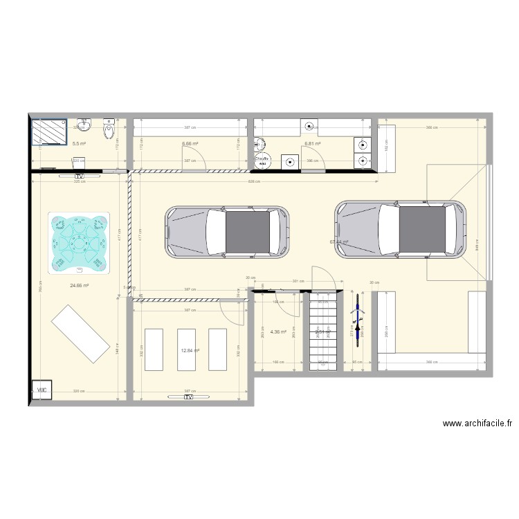 sous sol. Plan de 0 pièce et 0 m2
