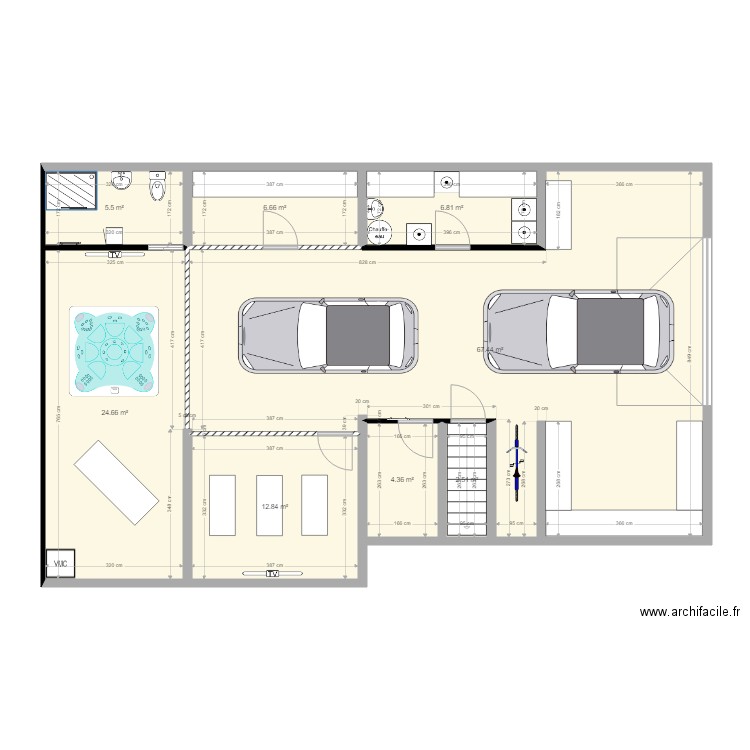 sous sol. Plan de 0 pièce et 0 m2