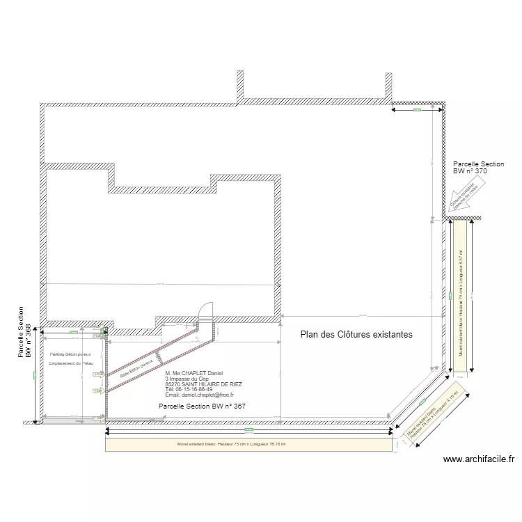 Plan extension maison. Plan de 