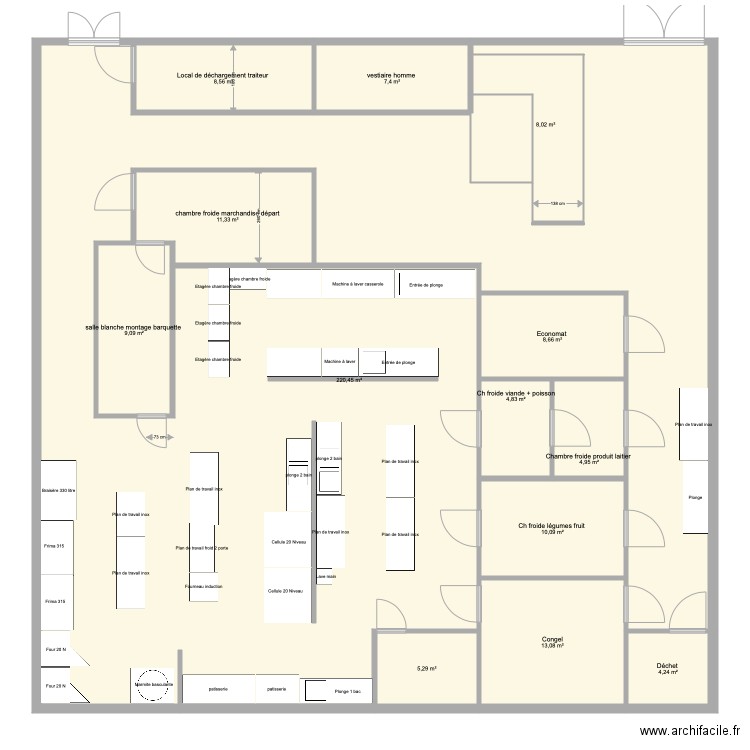 Plan base Yens Structure 10. Plan de 13 pièces et 316 m2