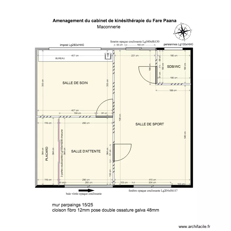 cabinet papenoo. Plan de 