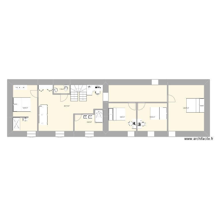 Keranfiol etage 1. Plan de 0 pièce et 0 m2