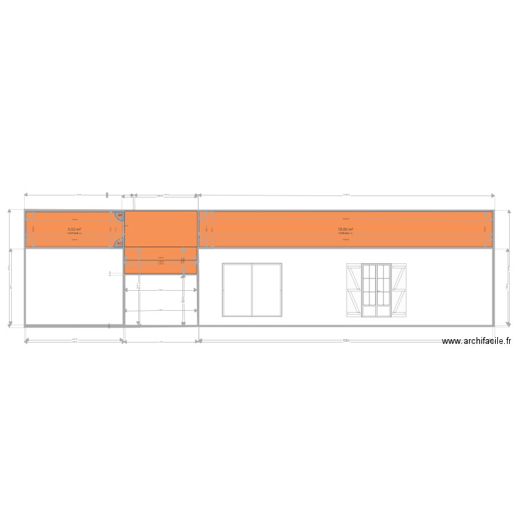 nouveau projet murs  exterieurs correction façade  arriere  66. Plan de 0 pièce et 0 m2