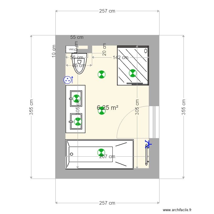Salle de Bain Gingins2. Plan de 0 pièce et 0 m2