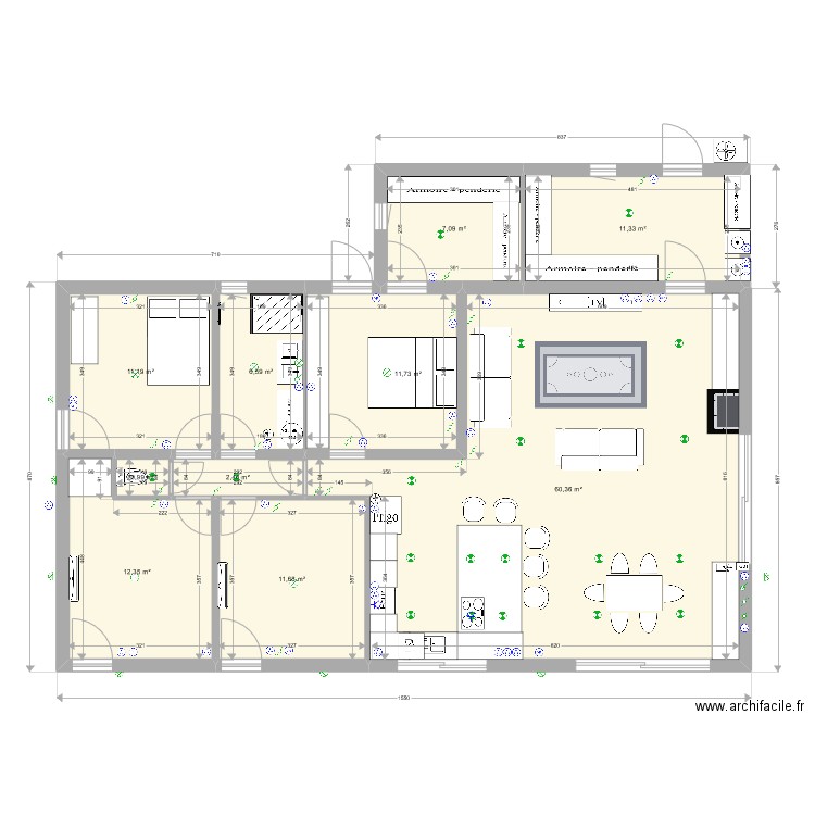 l Atelier c'est simple et efficace 2. Plan de 10 pièces et 136 m2