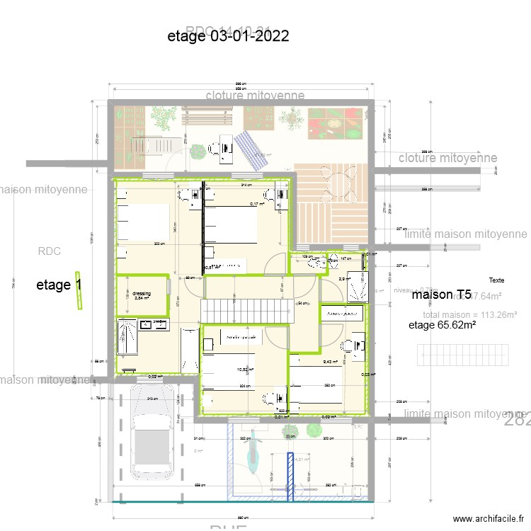 aubepines maison t5 cchambre parentale. Plan de 24 pièces et 178 m2