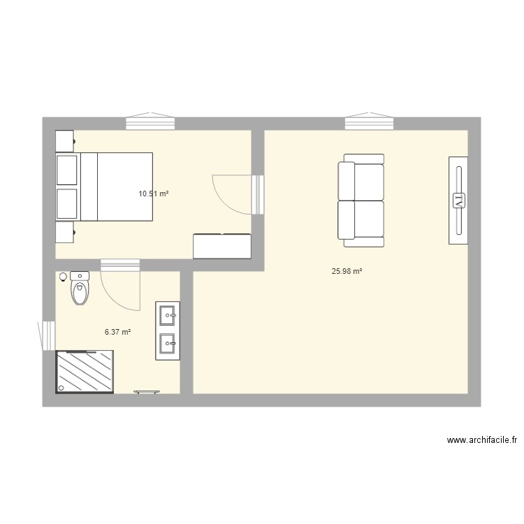 Projet Appartement. Plan de 0 pièce et 0 m2