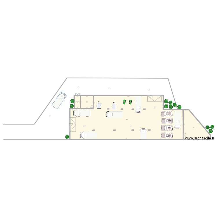 ATELIER-124. Plan de 4 pièces et 643 m2