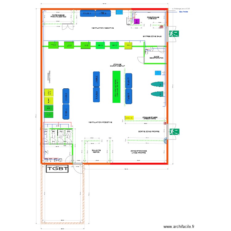 PROJET HOPITEL DJIBOUTI ASEPTIQUE. Plan de 0 pièce et 0 m2