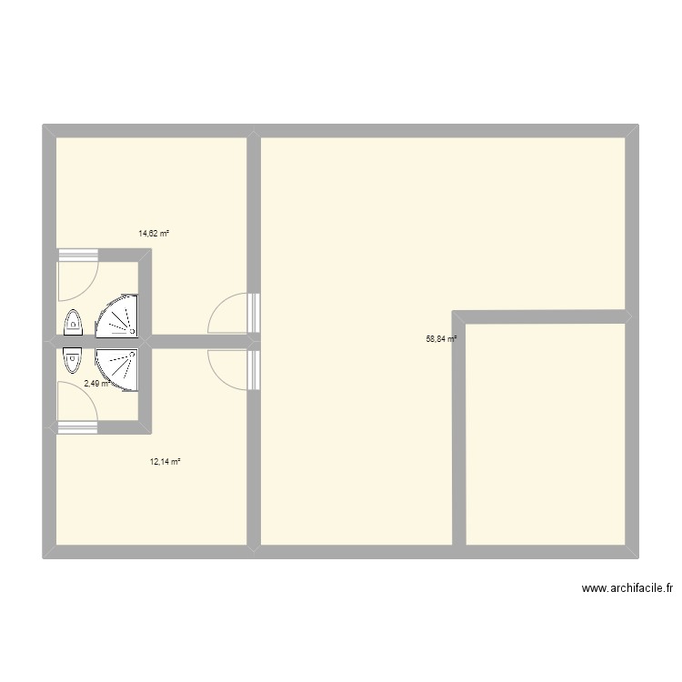 maison3. Plan de 4 pièces et 88 m2