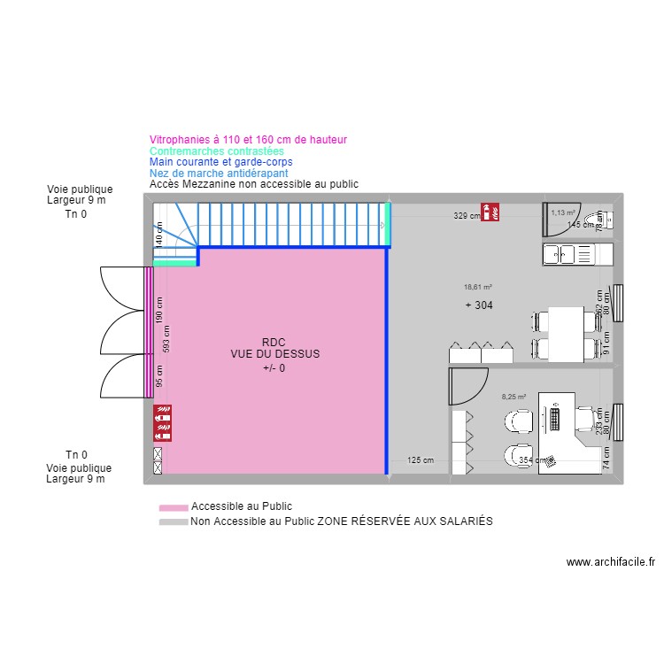 WIMOOV MEZZANINE APRES TRAVAUX. Plan de 0 pièce et 0 m2