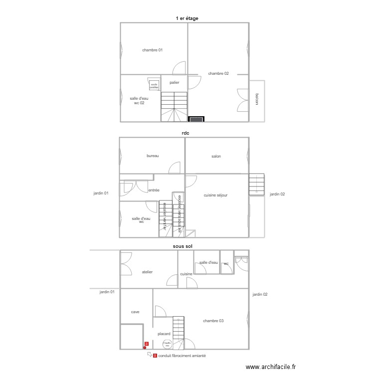 indivision julliot ducouret amiante 2. Plan de 0 pièce et 0 m2