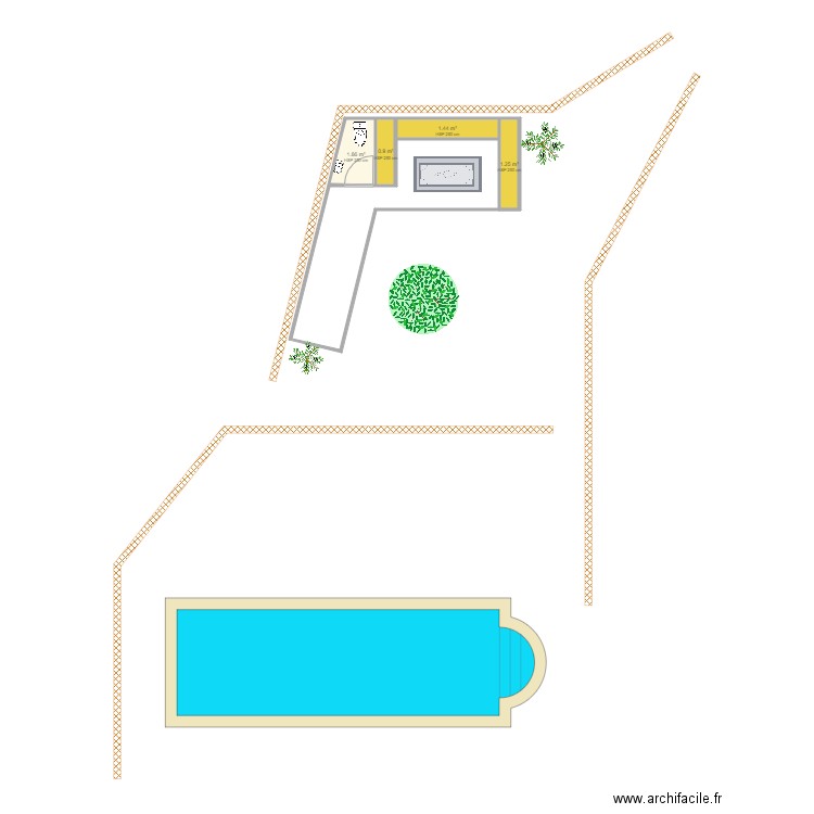 pool house 4. Plan de 0 pièce et 0 m2