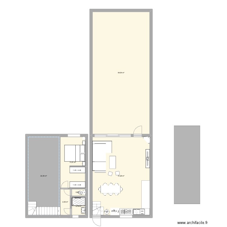 Maison 3. Plan de 7 pièces et 145 m2