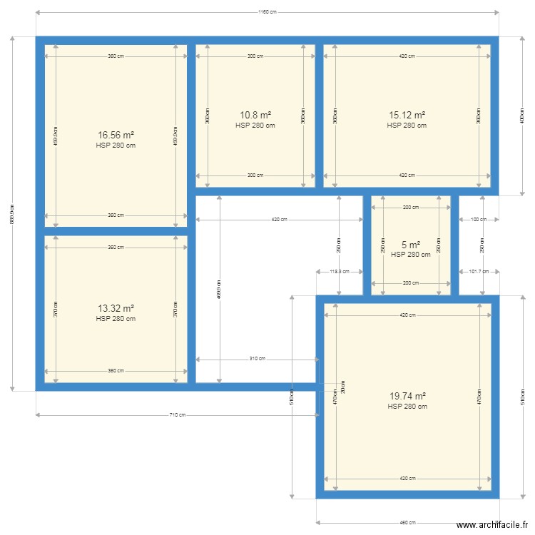 hanen. Plan de 0 pièce et 0 m2