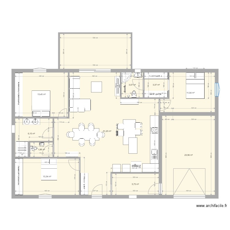 maison 3. Plan de 11 pièces et 147 m2