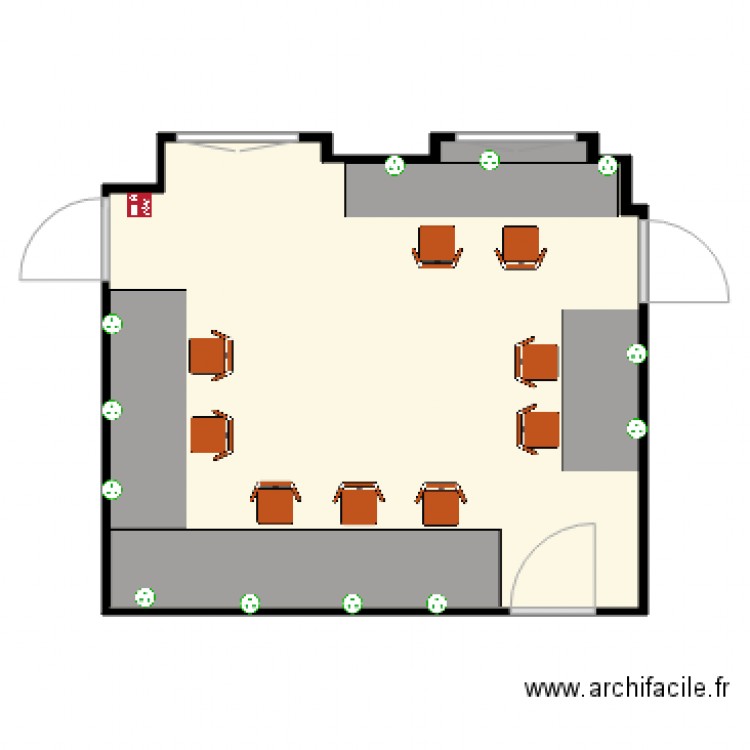 Réfectoire 199. Plan de 0 pièce et 0 m2