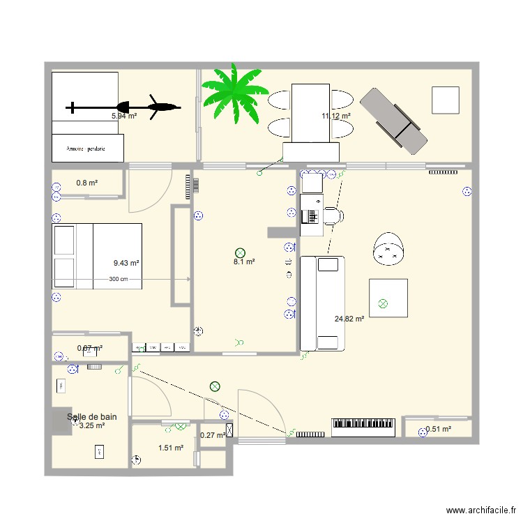 véranda appartement. Plan de 0 pièce et 0 m2