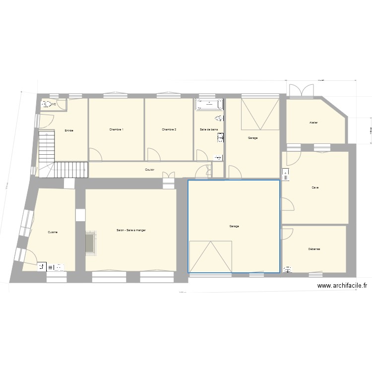 Rdc01 meubles. Plan de 0 pièce et 0 m2