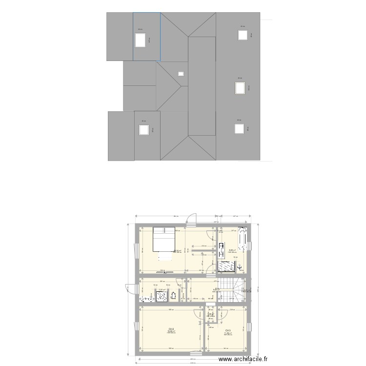 PLAN LAMEE toit. Plan de 0 pièce et 0 m2