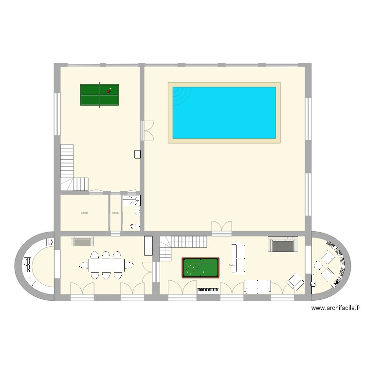 Maison avec tours. Plan de 0 pièce et 0 m2