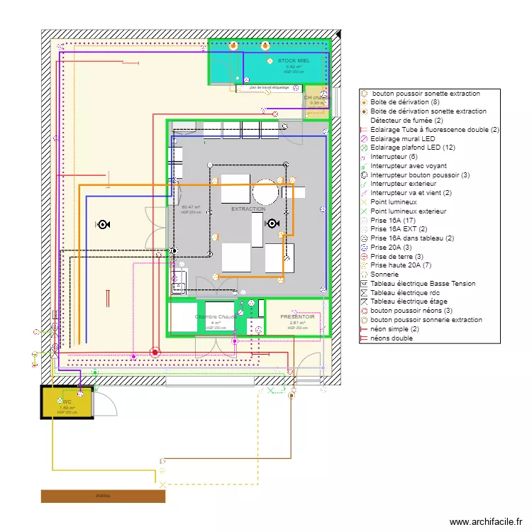 miellerie v2. Plan de 