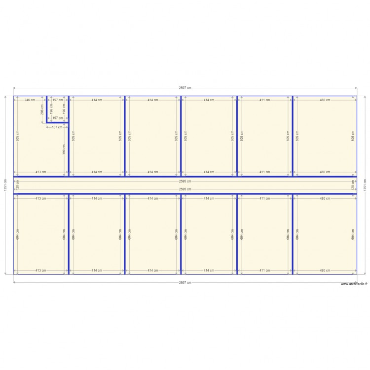 croquis kadede immeuble1. Plan de 14 pièces et 338 m2