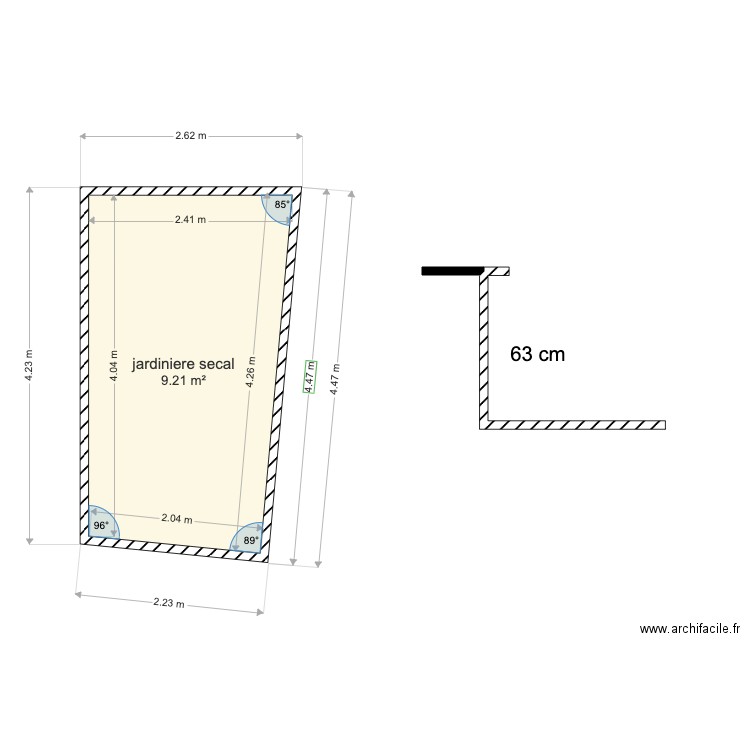 jardiniere secal. Plan de 0 pièce et 0 m2