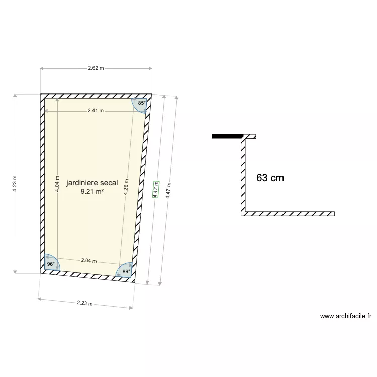 jardiniere secal. Plan de 