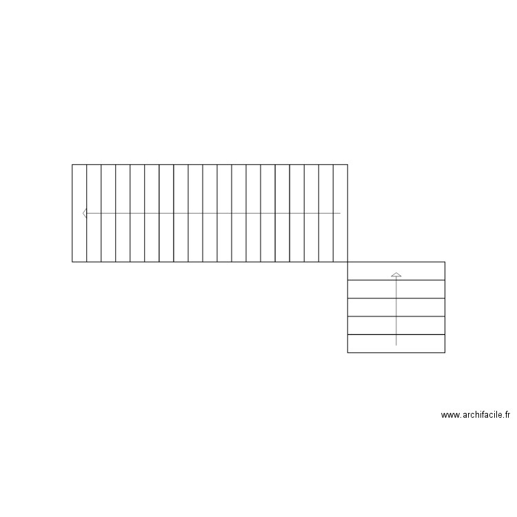 escalier . Plan de 0 pièce et 0 m2