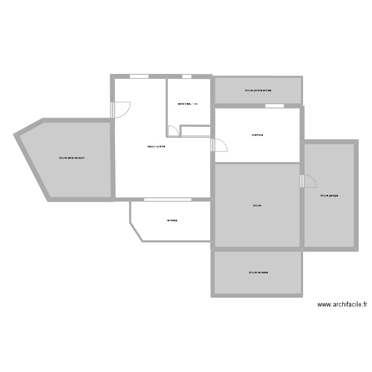 bouetard 1er étage. Plan de 9 pièces et 172 m2