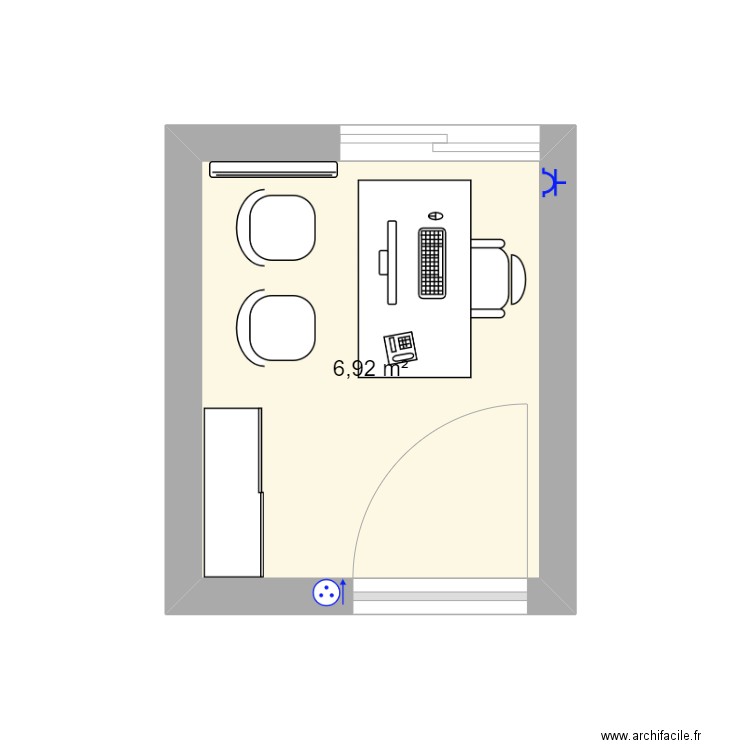 bureau. Plan de 0 pièce et 0 m2