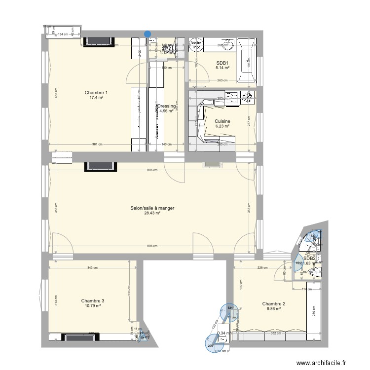 Meslay Couloir. Plan de 0 pièce et 0 m2