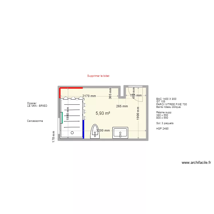 ALOGEA LE VAN BRIED. Plan de 