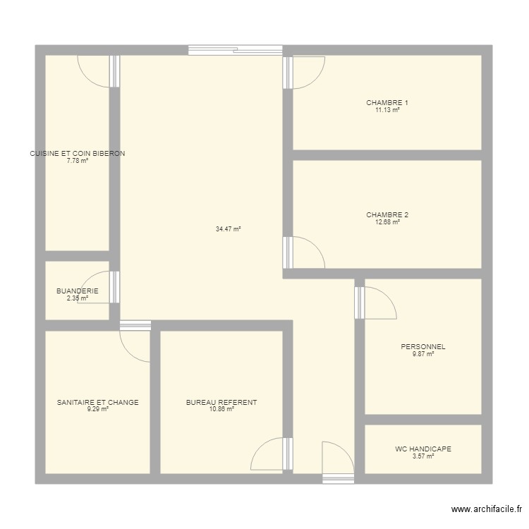 MICRO CRECHE. Plan de 0 pièce et 0 m2