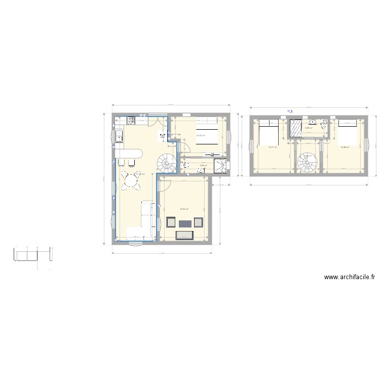 kaz a jaz 2. Plan de 0 pièce et 0 m2