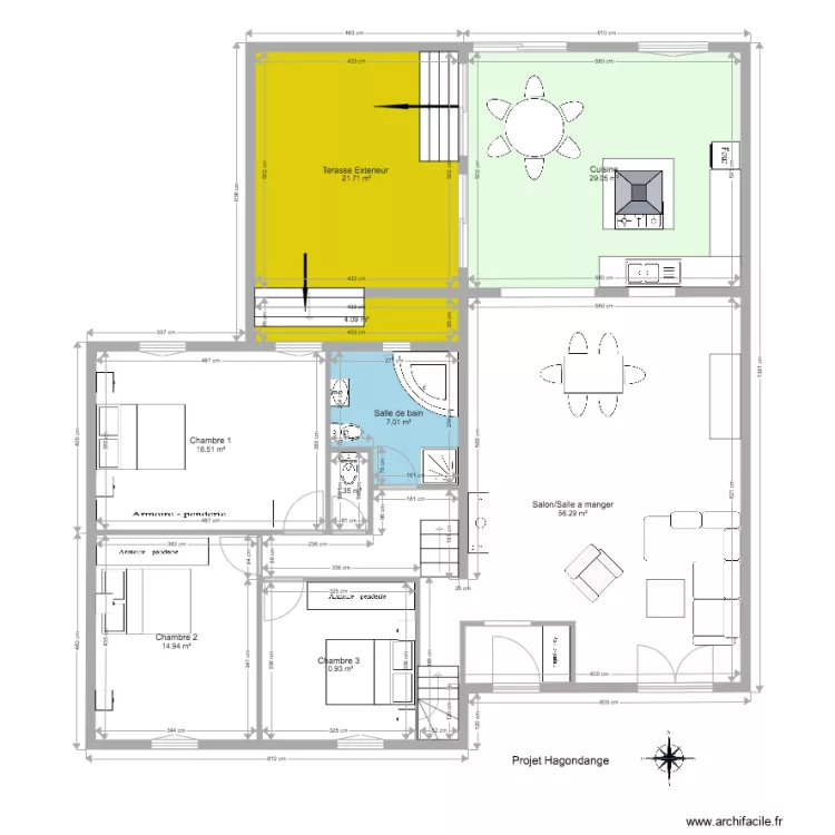 AFTAG REZ DE CHAUSSEE. Plan de 