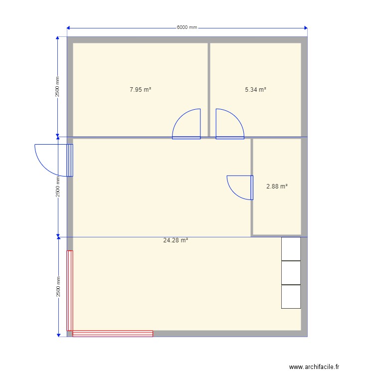 45 3 v3. Plan de 0 pièce et 0 m2